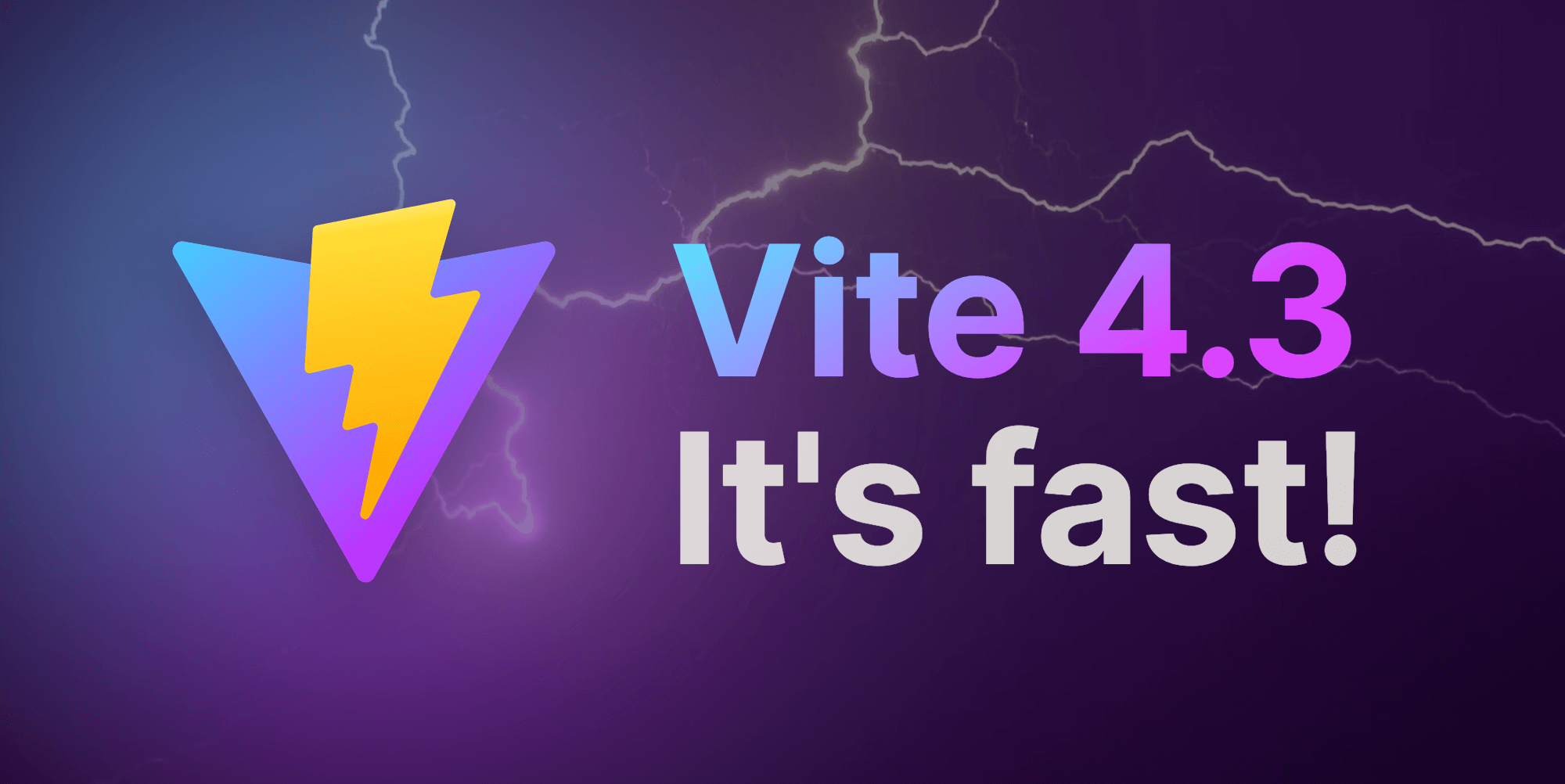 Vite 4.3 发布公告封面